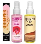 Quimper Rosy & Woody Room Air Freshener (125 ml, Pack of 2)