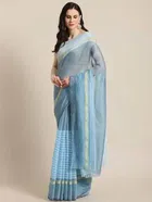 SVB पॉलीकॉटन सिल्क साड़ी 