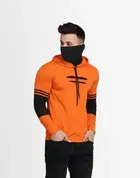 Cotton Blend Color Blocked Hoodies for Men 