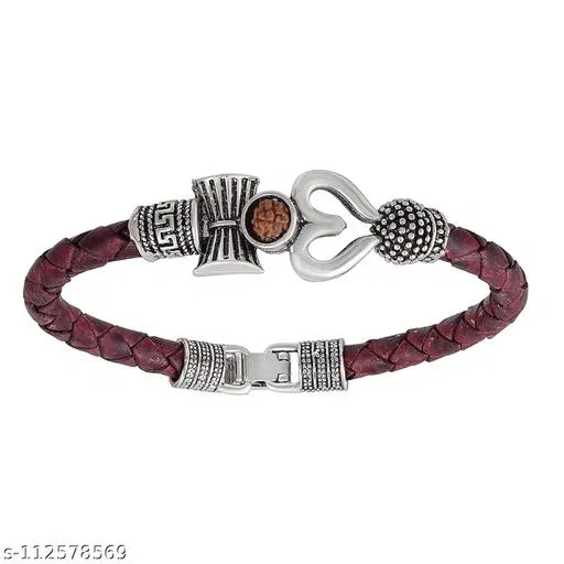 Om Leather Bracelet for Men