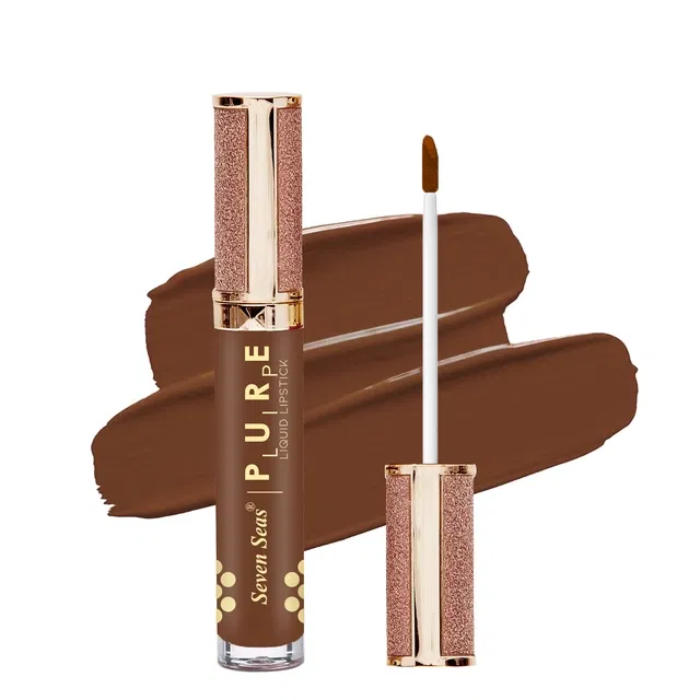 Seven Seas Liquid Lipstick for Women, Nude Brown (8ml)