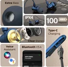 Aroma Nb119 Zebra Upto 100H Playtime, Enc, Magnetic On/Off, Fast Charging Neckband Bluetooth  