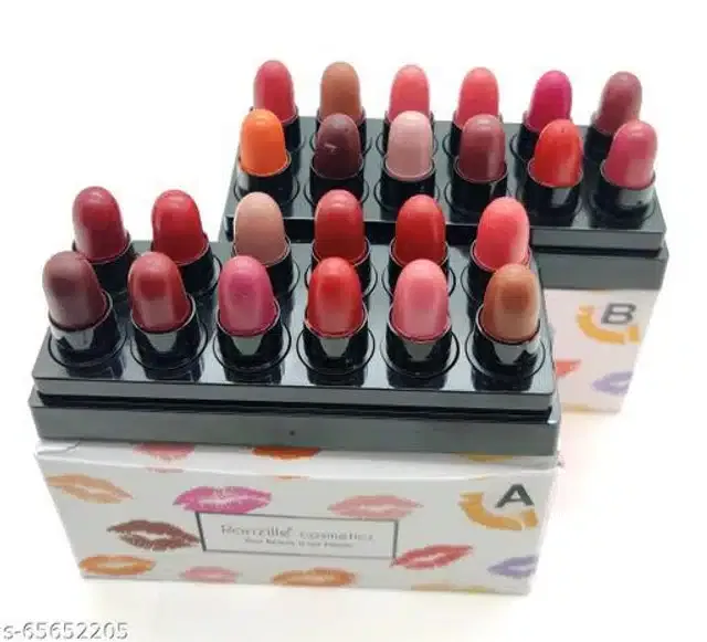 Ronzille Bullet Mini Lipsticks (Multicolor, Pack of 24)