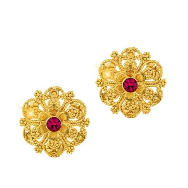 Vighnaharta Traditional Alloy Earring (Gold, ) (V-51)