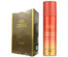 Combo of French Essence Luxury Jazz Perfume (60 ml) & Aura Deodorant (150 ml) for Men (Set of 2)