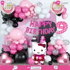 Hello Kitty Theme 9th Happy Birthday Decoration,Multicolour,Set Of 1