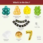 Jungle Theme 7th Birthday Balloon Decoration Kit , Multicolor, Pack Of 63