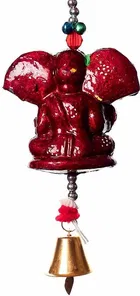 KC Arts Ganesha Wood Windchime 27 inches Pack of 2