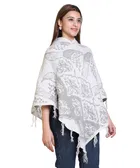 Woolen Self-Design Ponchos for Women 