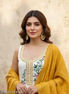 Embroidered Floral Palazzo Suit Set 