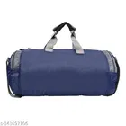 Prayer Unisex Polyester Gym Bag / Adjustable Shoulder Bag for Men / Duffle Bag for Gym / Fitness & Sports Travel Bag / Separate Shoe Pocket for Gym Accessories / Workout Kit Bag Gym kit Bag with separate shoes pocket Navy Blue