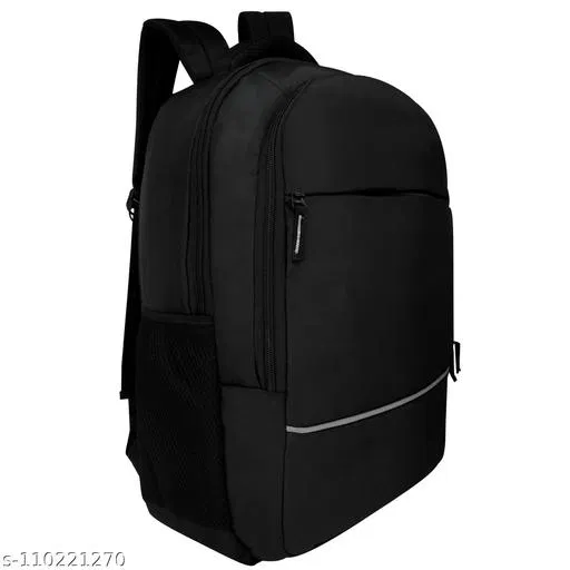Polyester Backpack for Men & Women, Black