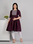Cotton Embroidered Floral Kurti for Women 