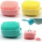 Silicone Soft Bath Body Brush With Shampoo Dispenser 