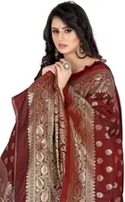 Kanjeevaram Silk Jacquard Embroidery Saree for Women 
