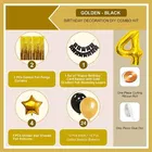 4th Happy Birthday Balloon Decoration Kit, Gold, Set of 1