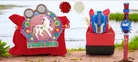 Synthetic Rakhi with Light Watch for Kids 