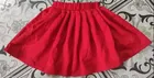 Crepe Skirt for Girls (Red, 2-3 Years)