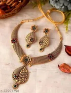 Alloy Necklace with Earrings for Women 