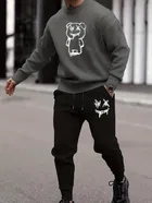 Fleece Printed Tracksuit for Men 