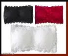 Net Solid Bras for Women, Assorted, Pack of 3 