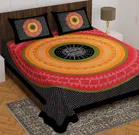 Cotton Rajasthani Jaipuri Double Bedsheet with 2 Pillow Covers 