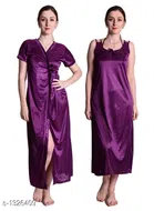 Satin Nightdress Set for Women 