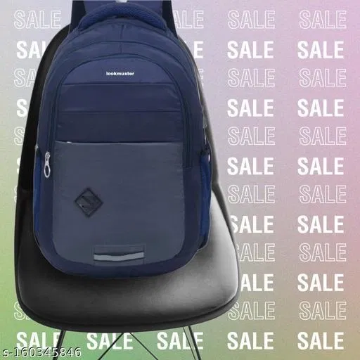 Cotton Backpack for Men & Women, Black