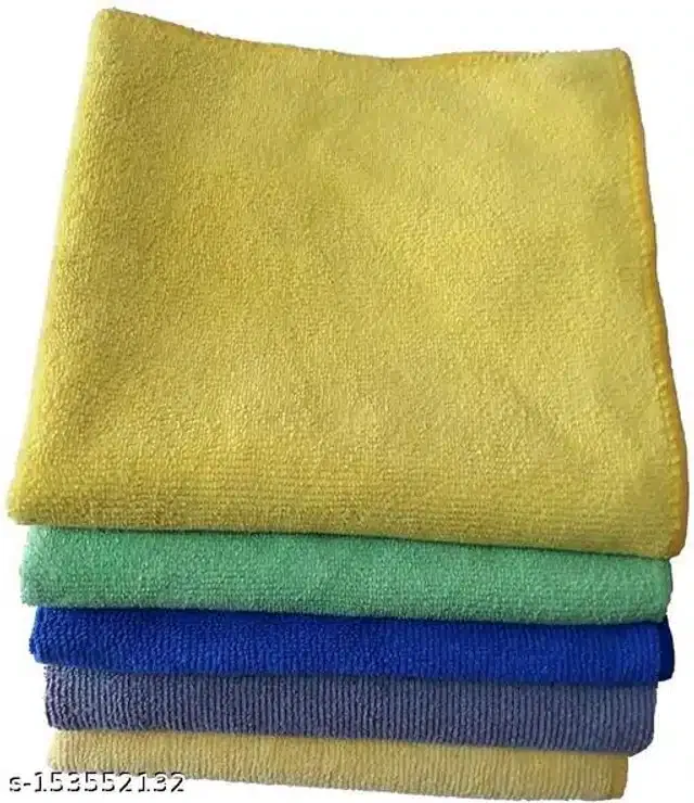 Microfiber Bath Towel (Multicolor, 40x40 cm) (Pack of 4)