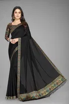 SVB Saree Vichitra Silk Saree With Jacquard Blouse 
