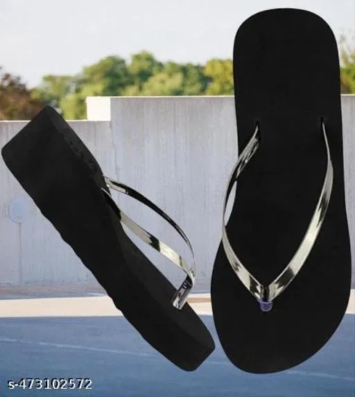 Comfort Sandals for Women (Black, IND-8)