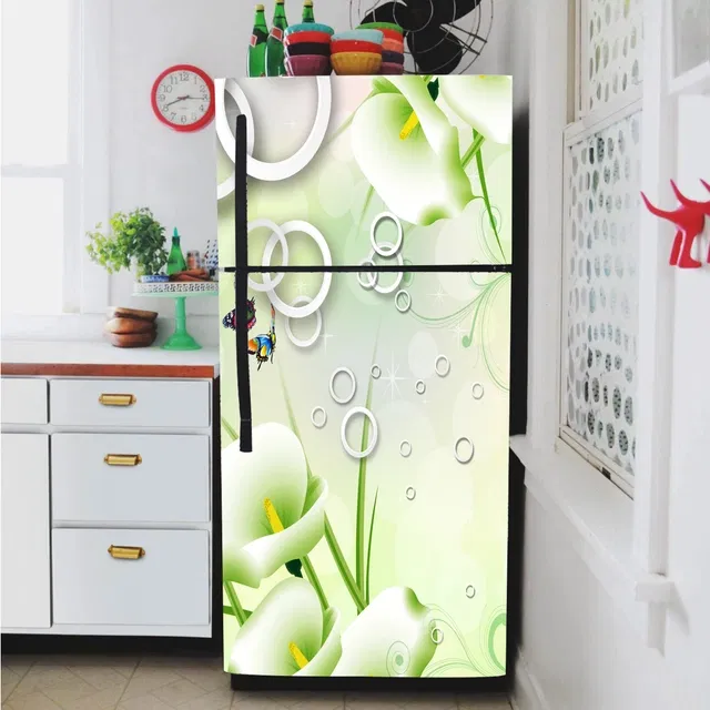 Vinyl Wallpaper Sticker for Fridge Door (Multicolor, 60x160 cm)