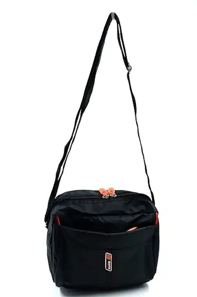 Stylish Travel Sling Bag (Black, 10.5x4x9 inches)