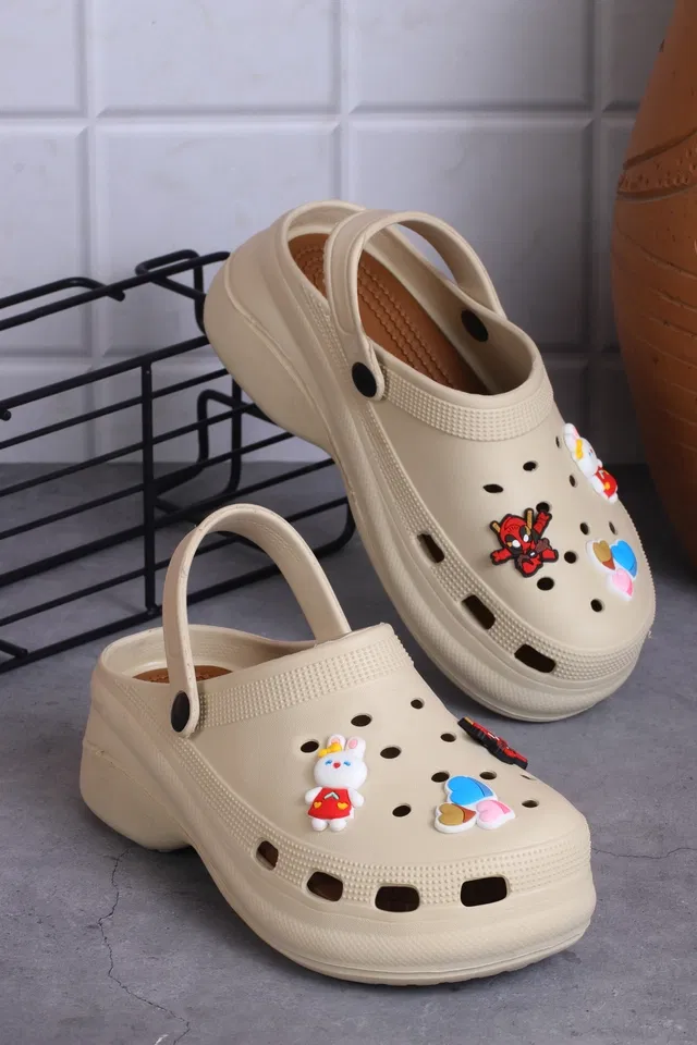 Clogs for Women (Beige, 5)