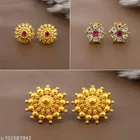 Premium Quality Gold Finish Stud Earrings Combo