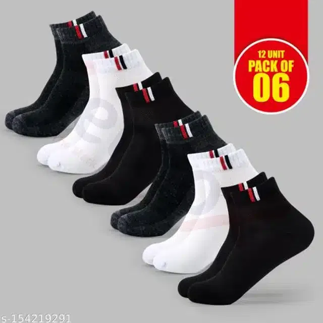 Polycotton Socks for Men (Multicolor, Set of 6)