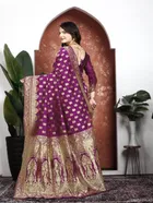 Banarasi Silk Jacquard Print Saree for Women 