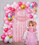 Barbie Theme 5th Birthday Balloon Decoration Kit For Kids, Multicolor, Pack Of 67