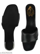 Solid Open Toe Block Heels for Kids 