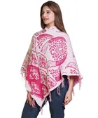 Woolen Self-Design Ponchos for Women 