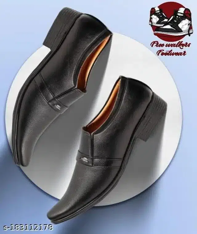 Formal Shoes for Men (Black, 8)