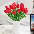 GreenGallery Artifical TulipLily Red Bunch of 6
