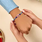 Blue Swastik Rakhi for Brother