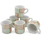 Ceramic Tea & Coffee Cup, White, Pack of 6 