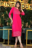 Rayon Solid Kurti for Women 