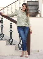 Rayon Printed Top for Women 