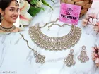 Mehandi Finish Enchanting Golden Rainbow Diamond Choker Set for Women 