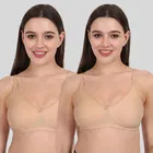 Cotton Bra for Women, Gold, Pack of 2 