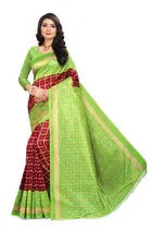Art Silk Bandhani Saree for Women 