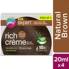Godrej Expert Rich Crème Hair Colour For Women & Men – (Natural Brown Shade) (4.00) (Pack Of 4)